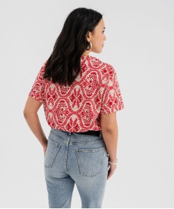 Tee-shirt manches courtes imprimé femme[MISSING]
